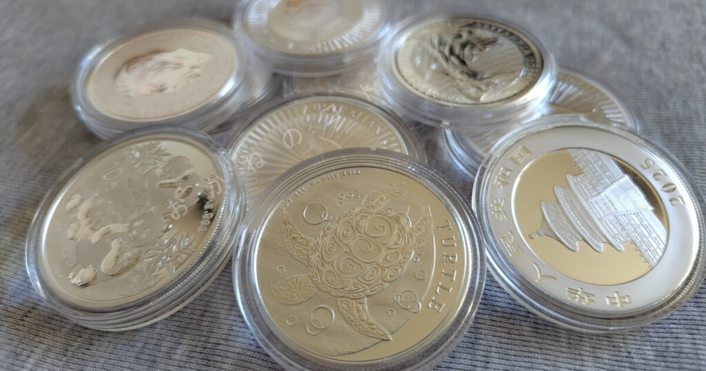 野口コインのランダム銀貨10枚 開封結果