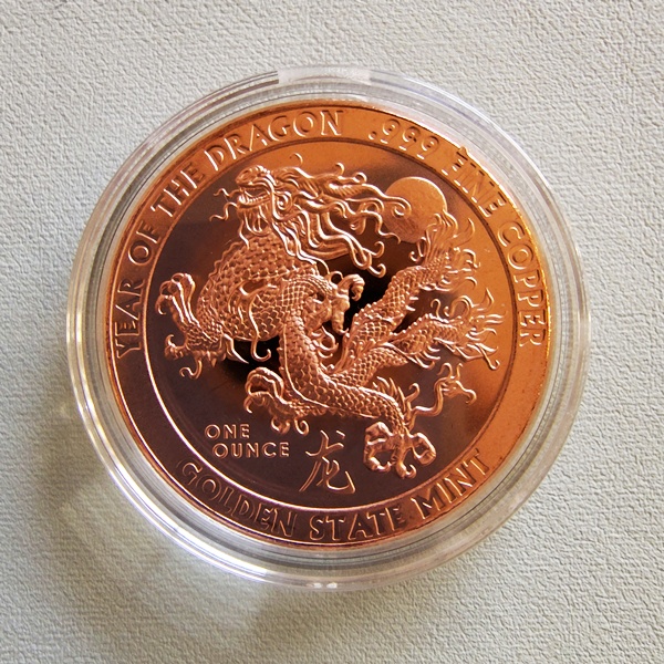 龍モチーフ銅コイン